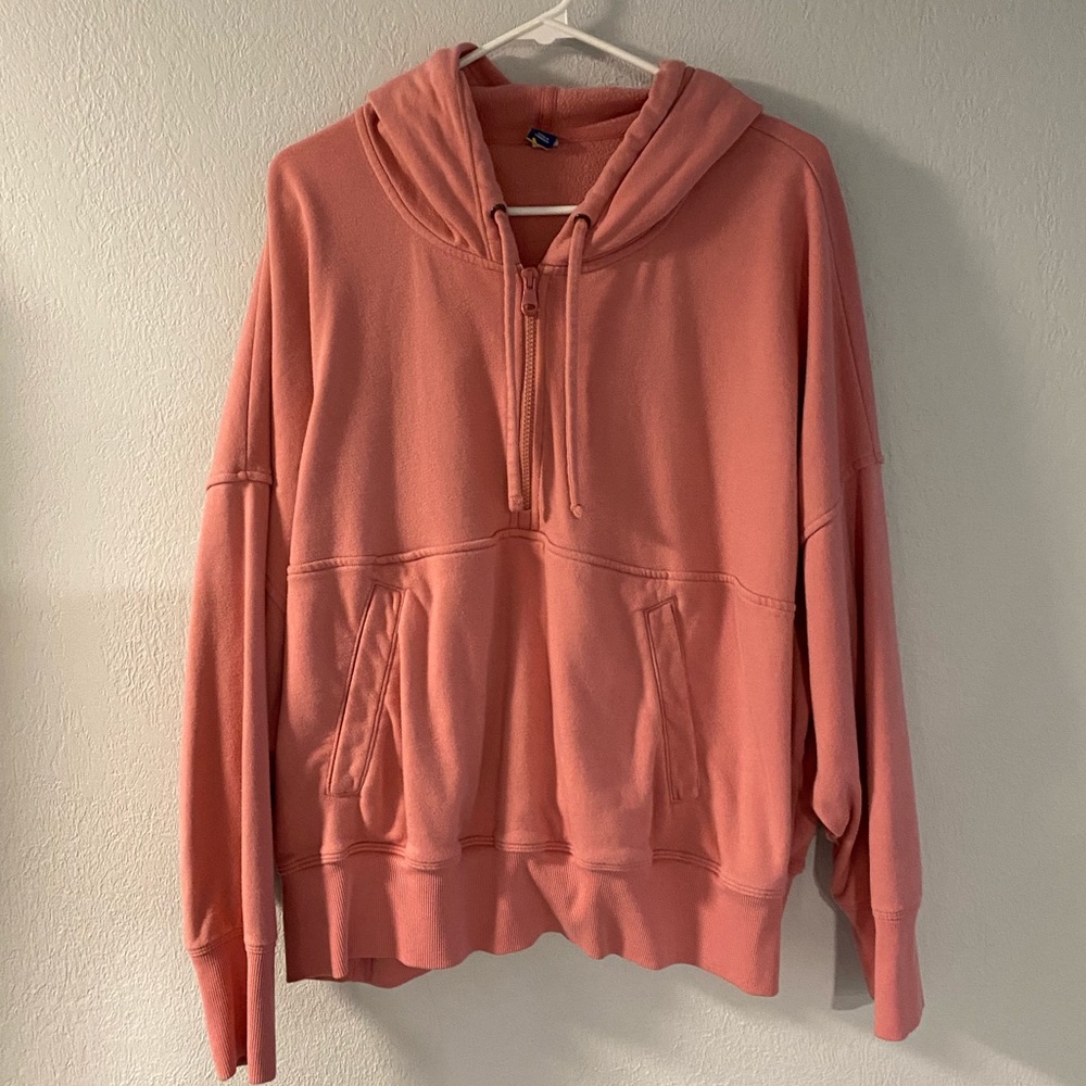 Muted hot pink half zip